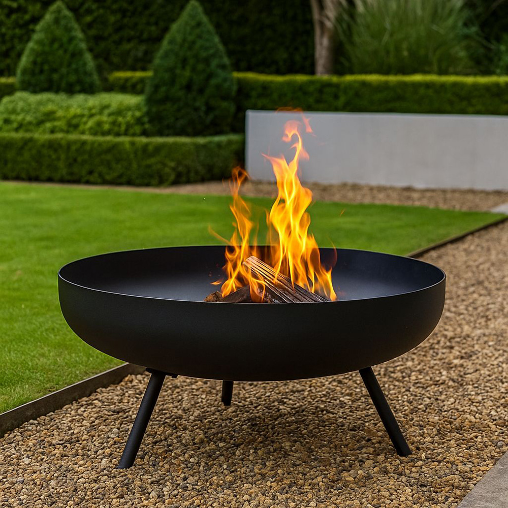 מדורת גן - קערת מדורה ממתכת בקוטר 70 ס"מ לחימום ובישול בגינה דגם 99553