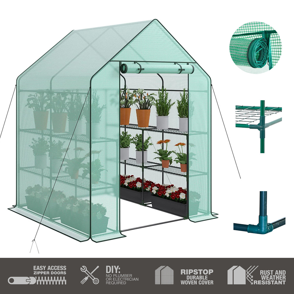 חממה ביתית 143X143 כוללת מדפים וכיסוי דגם 1602 – תמונה 7