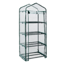 חממה ביתית עומדת 69×160 כוללת מדפים וגלגלים לבניה עצמית דגם 1603