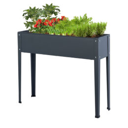 אדנית מתכת על רגליים לגידול ירקות או צמחים דגם 1902 שחור