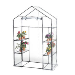 חממה ביתית 143X73 כוללת מדפים וכיסוי שקןף דגם 1607