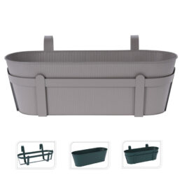 אדנית למעקה 51 ס"מ ממתכת עם מתקן תליה דגם 1001150