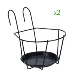 סט 2 מחזיקי עציצי תלייה על מעקה דגם 5910260