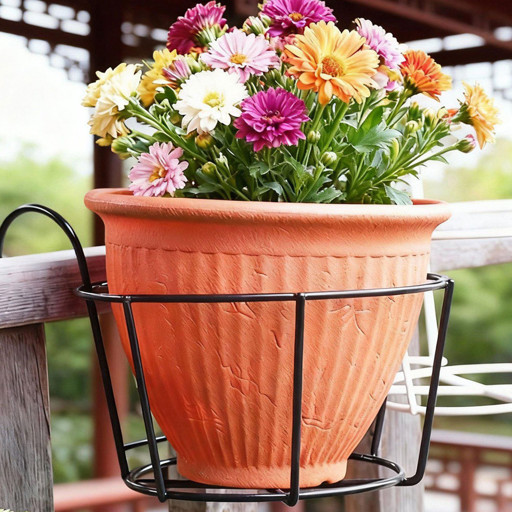 סט 2 מחזיקי עציצי תלייה על מעקה דגם 840061 – תמונה 3