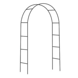 קשת רחבה ממתכת גוון ירוק לתמיכת צמחים מטפסים ועיצוב הגינה דגם איריס