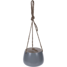 זוג עציצי תליה קרמיקה 15 ס"מ עם חבל קשירה דגם 95704570