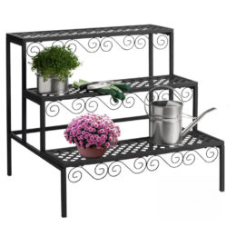 מעמד לעציצים מדורג  3 קומות מברזל יצוק דגם 0069A