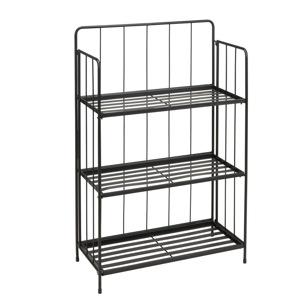 מעמד לעציצים דקורטיבי 3 קומות מברזל בגוון שחור דגם 71000100 – תמונה 2