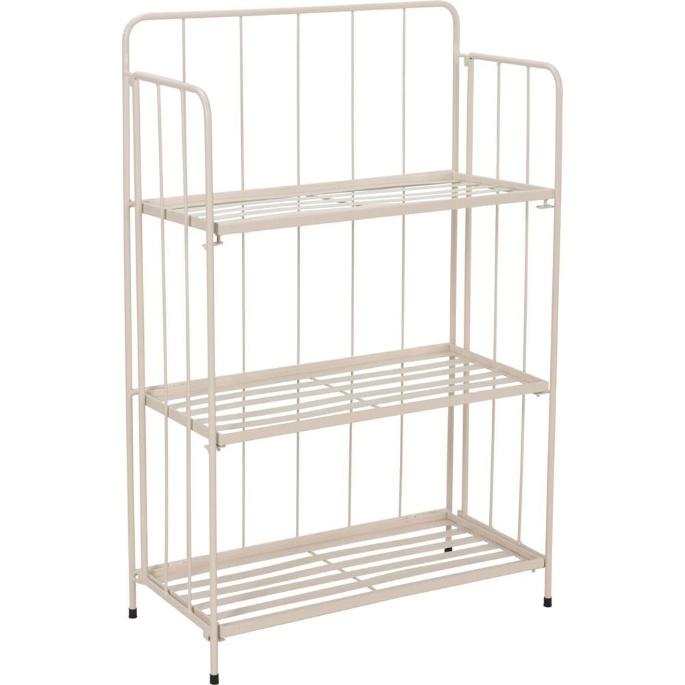 מעמד לעציצים דקורטיבי 3 קומות מברזל בגוון אופוויט דגם 71000670 – תמונה 2