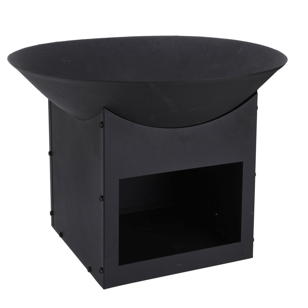 מדורת גן - קערת מדורה 57 ס"מ עם מעמד אחסון ממתכת לחימום ובישול דגם 8000100 – תמונה 2