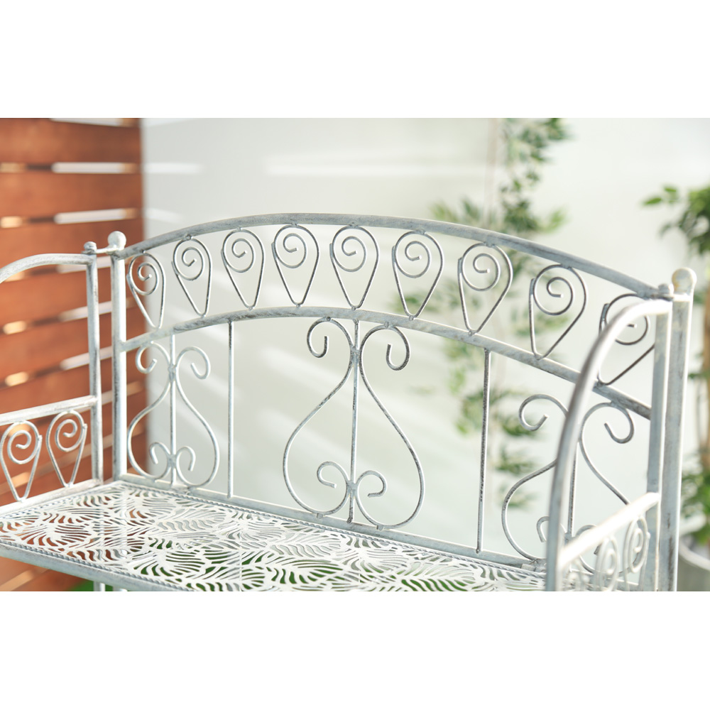 יחידת מדפים - מעמד לעציצים 3 קומות מברזל בעיצוב וינטאג' דגם 9004 – תמונה 2