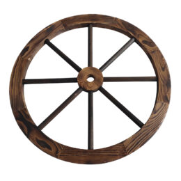 גלגל נוי מעץ בקוטר 60 ס"מ לעיצוב הגינה גוון עץ דגם 1001-C-WOOD