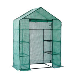 חממה ביתית 143X73 כוללת מדפים וכיסוי ירוק דגם 1608