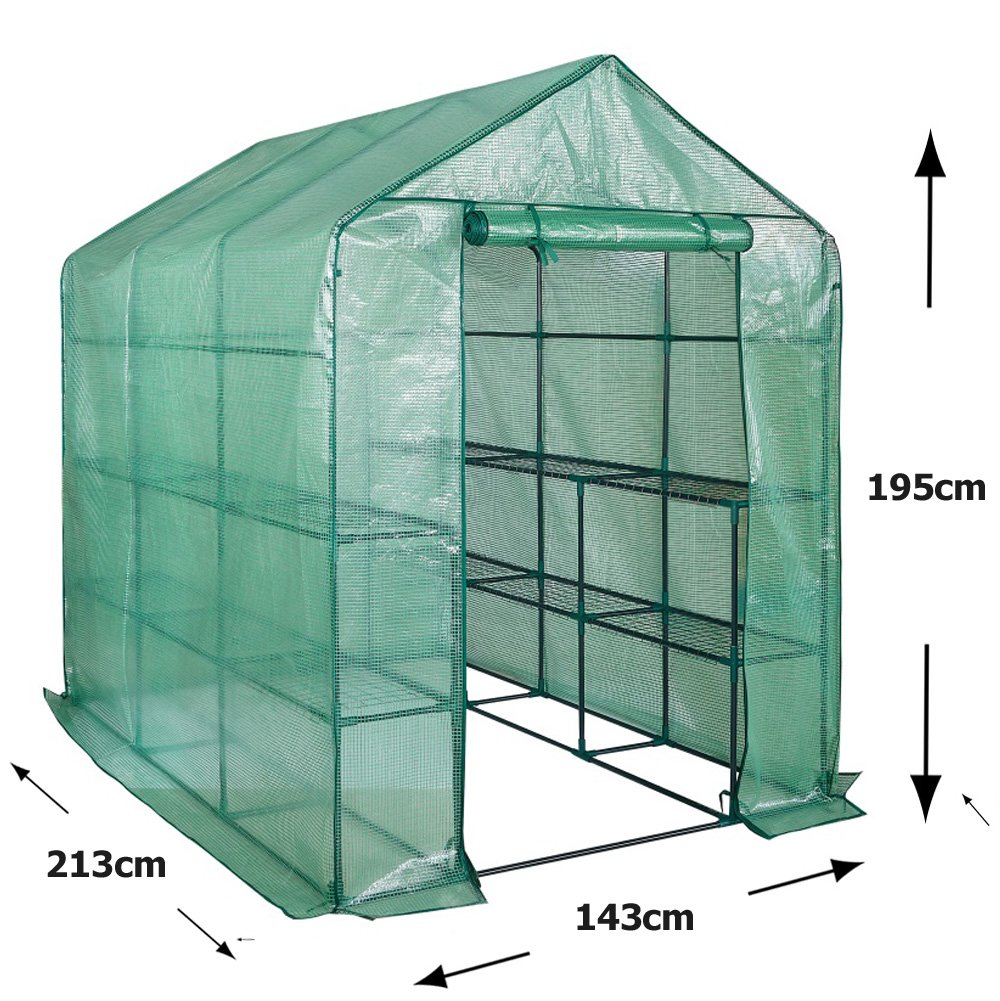 חממה ביתית 143x213 כוללת מדפים וכיסוי דגם 1610 – תמונה 7