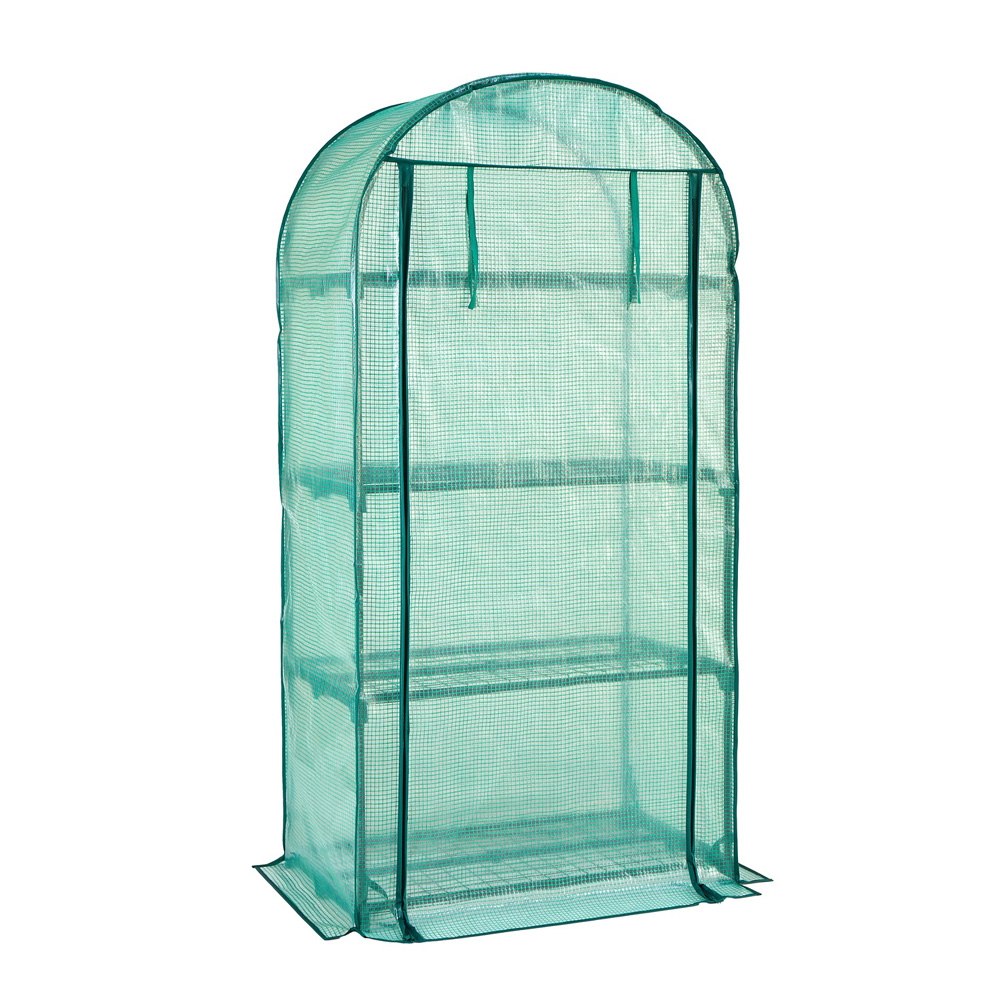 חממה ביתית עומדת 80x160 כוללת מדפים וכיסוי דגם 1612 – תמונה 3