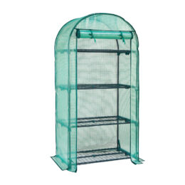 חממה ביתית עומדת 80×160 כוללת מדפים וכיסוי דגם 1612