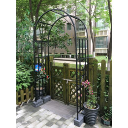 קשת לצמחים מטפסים בגינה – שער כניסה ממתכת ברוחב 114 ס"מ דגם פטל