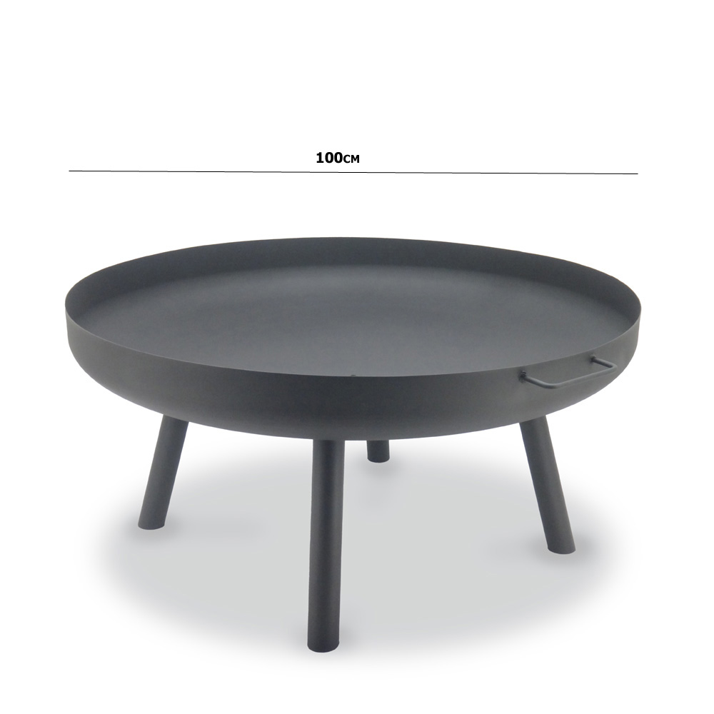 מדורת גן - קערת מדורה 100 ס"מ ממתכת לחימום ובישול בגינה דגם 99555 – תמונה 4