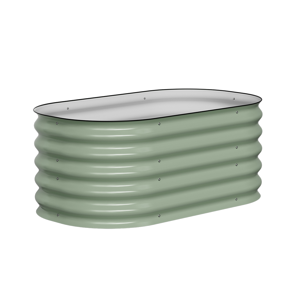 אדנית-ערוגת מתכת מודולרית גובה 43 ס"מ לגידול ירקות או צמחים גוון ירוק – תמונה 6