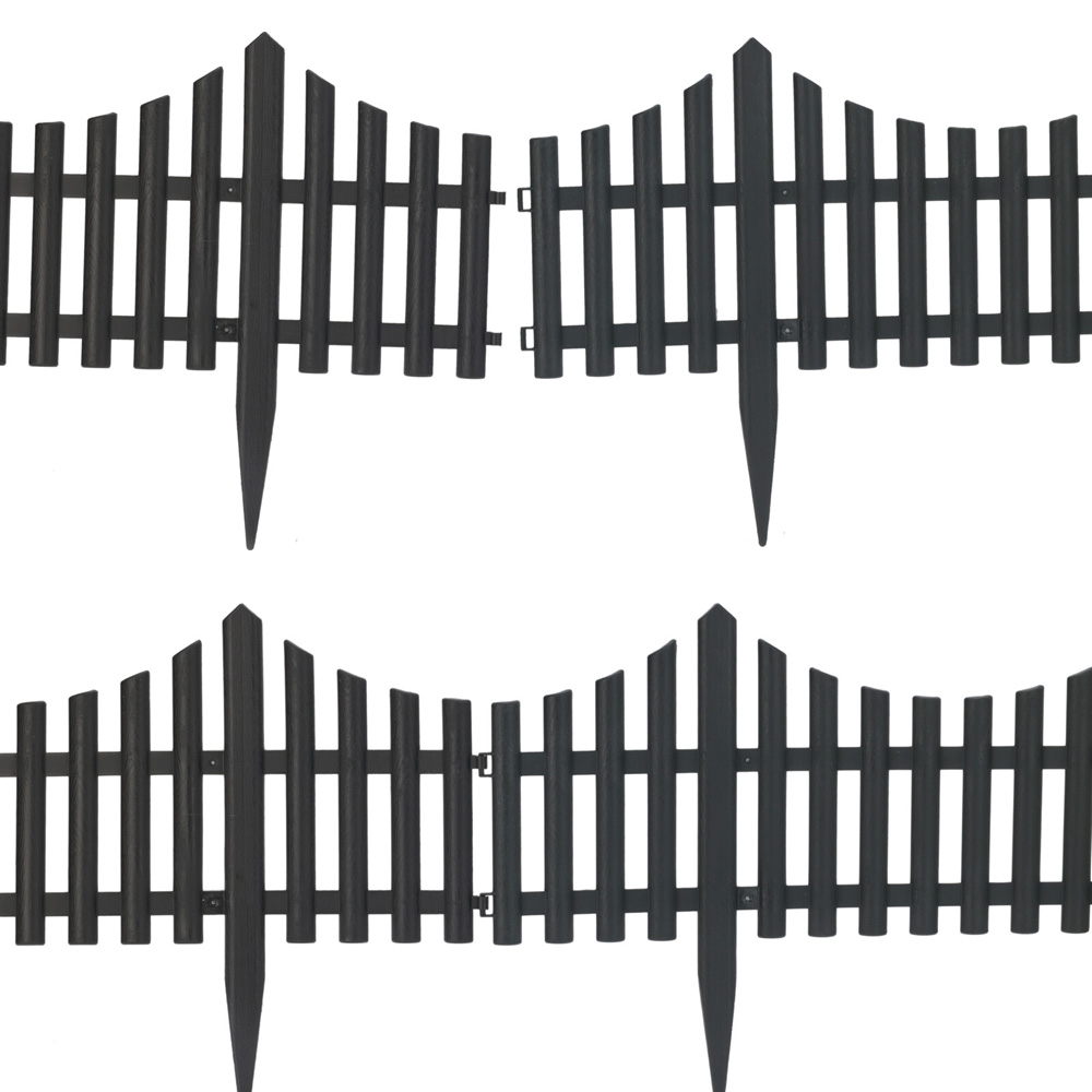 גדר נמוכה לתיחום ערוגות ושבילים בגינה גוון אפור דגם 10000370 – תמונה 3