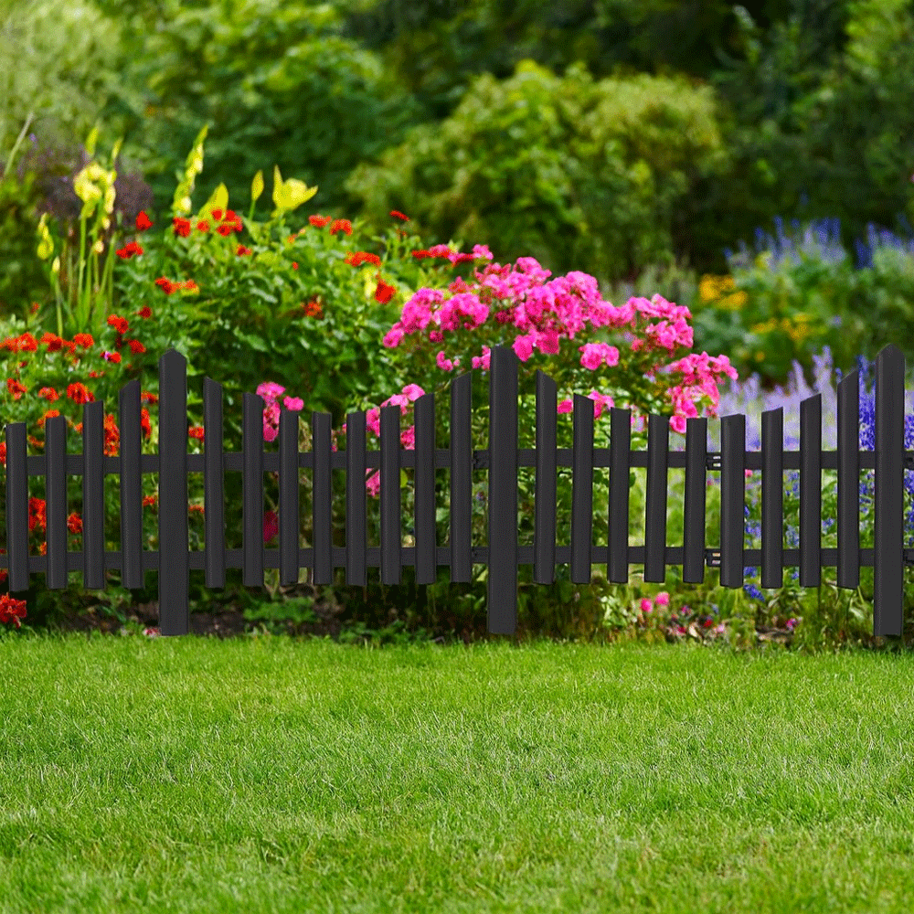 גדר נמוכה לתיחום ערוגות ושבילים בגינה גוון אפור דגם 10000370 – תמונה 4