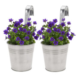 סט 2 מחזיקי עציץ לתלייה על מעקה דגם 159021310