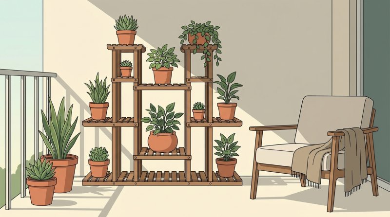 מעמד דקורטיבי לעציץ - דוגמה למעמד דקורטיבי לעציץ - שדרוג מושלם לעיצוב