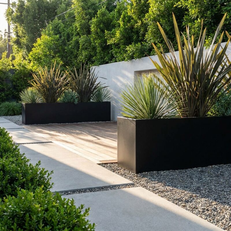 אדניות ברזל - אדניות ברזל - הדרך הקלה לעצב גינה מודרנית ומרשימה